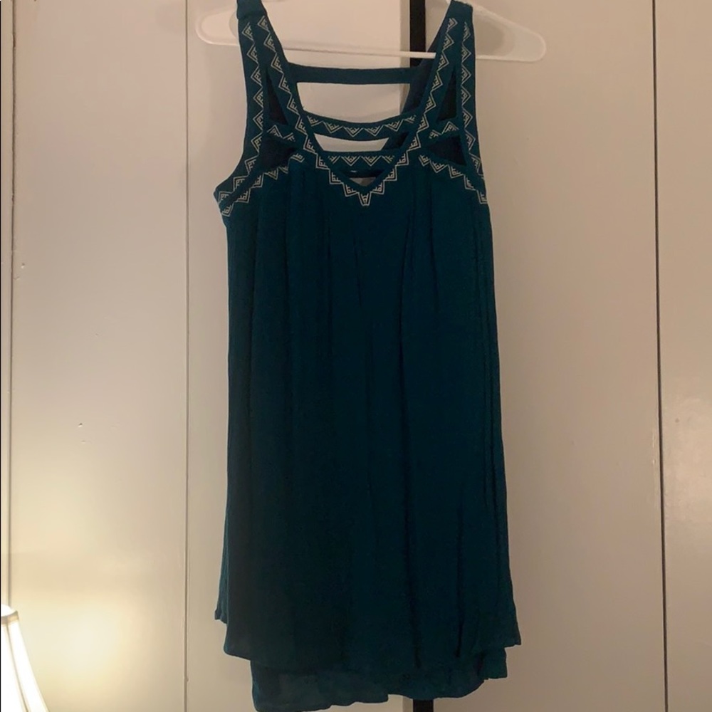 Teal shift dress